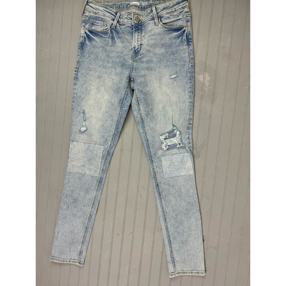 Old Navy Size 6 Womens Jeans Rockstar Super Skinny Distress Mid Rise Light Wash
